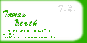 tamas merth business card